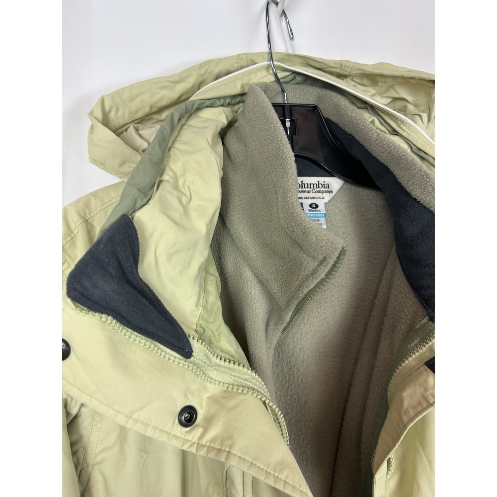Vintage Columbia Interchange 3-in-1 Winter Jacket Sage Green Hooded Small - Picture 7 of 15